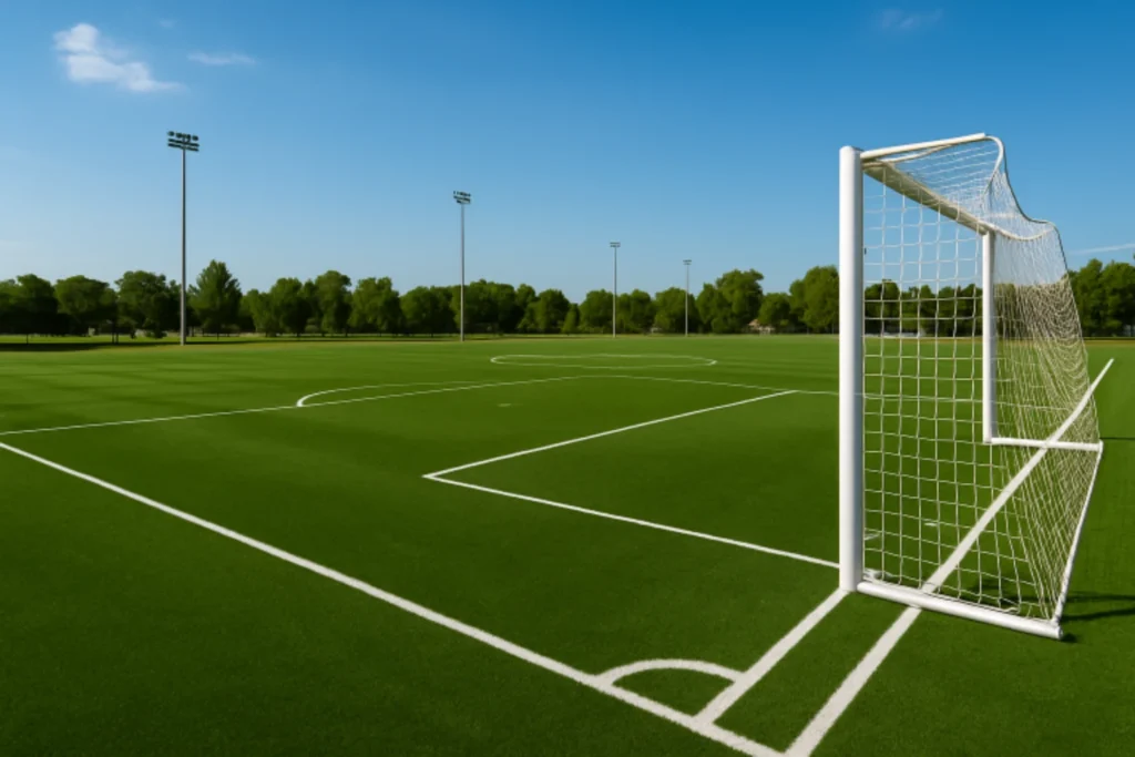Artificial turf soccer field in Ponte Vedra, FL installed by Simply Verde Artificial Turf