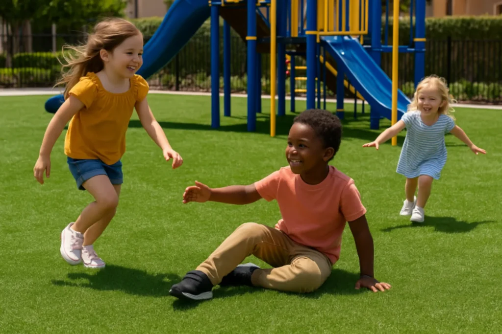 Children space in Ponte Vedra, FL with artificial grass installation