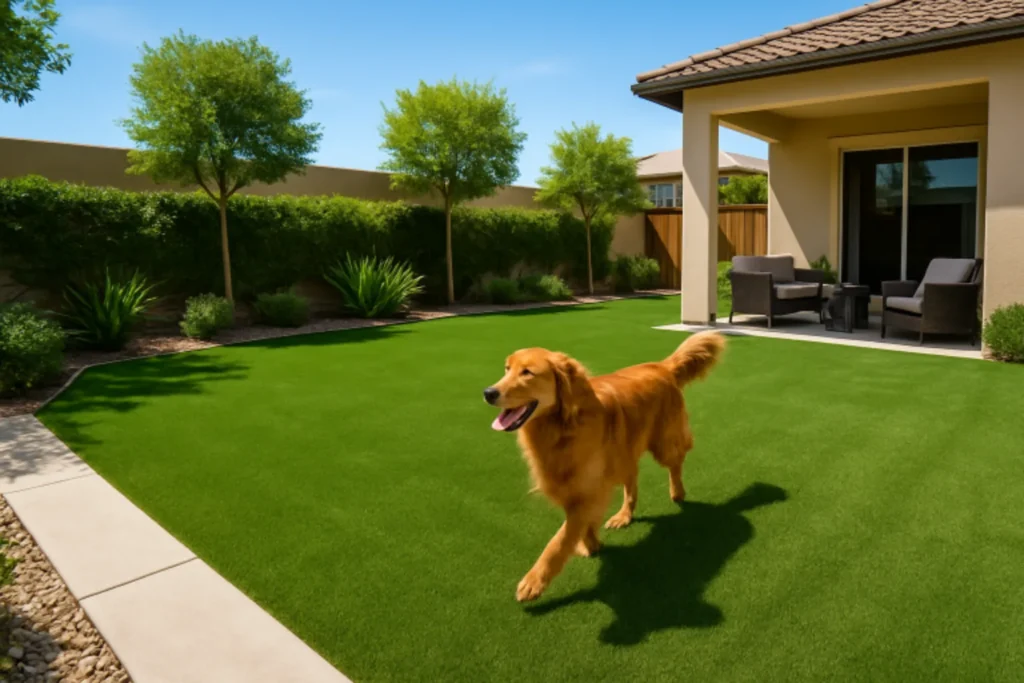 artificial grass installation safe for pets and dogs