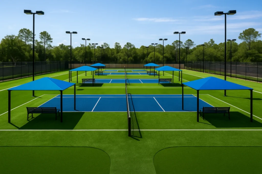 artificial turf installation for tennis and pickleball courts in Ponte Vedra, FL- by Simply Verde Artificial Turf