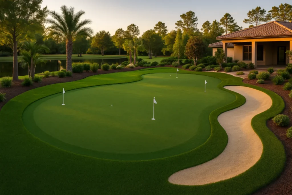 custom short game golf turf installation