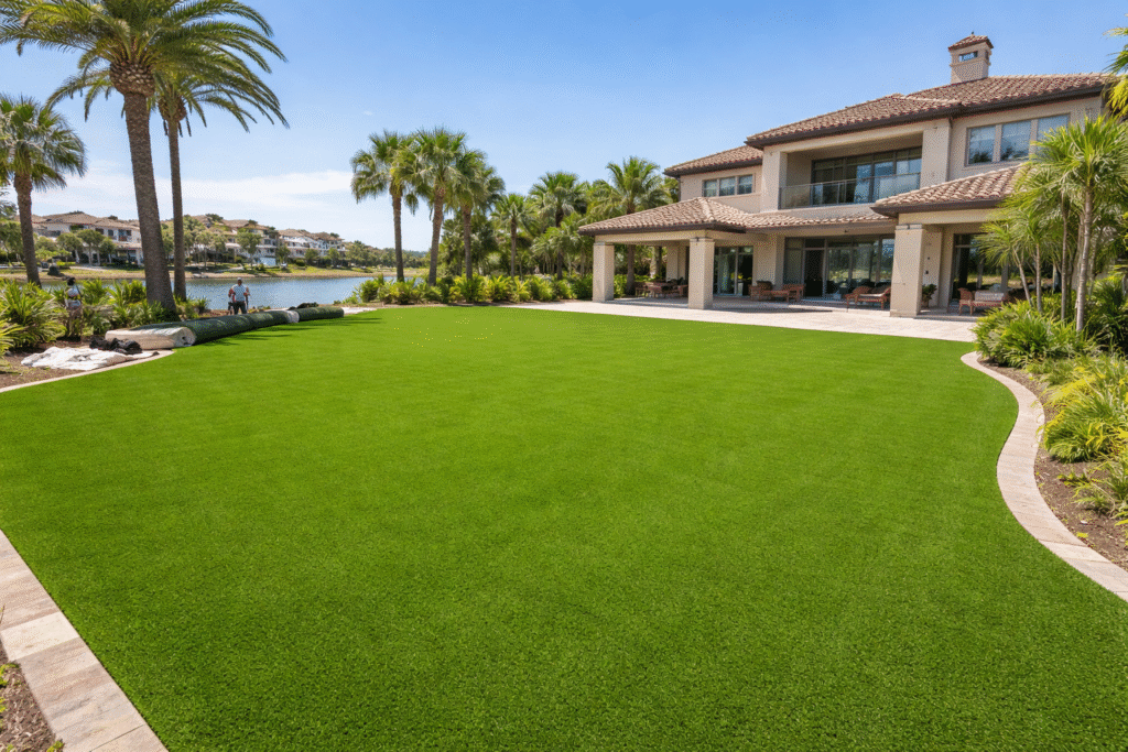 large scale turf installation in Ponte Vedra, FL